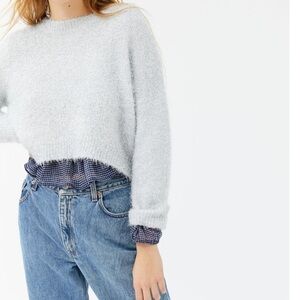 UO Elisabeth Sparkly metallic crop sweater